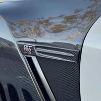 NISSAN GTR CARBON FIBER DUCT LOGOS 2009-2016